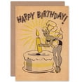 thumbnail image 1 of Pin Up Retro Birthday Greetings Card Plus Envelope Blank inside, 1 of 3