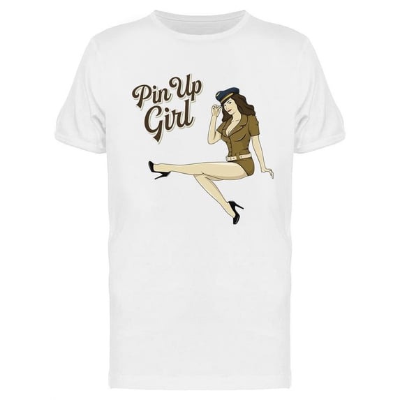 Pin Up Retro Soldier T-Shirt Men -Image by Shutterstock, Male Large