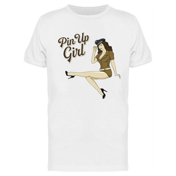 Pin Up Retro Soldier T-Shirt Men -Image by Shutterstock, Male Small
