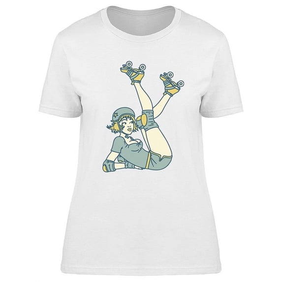 Pin Up Roller Derby Girl T-Shirt Women -Image by Shutterstock, Female Medium