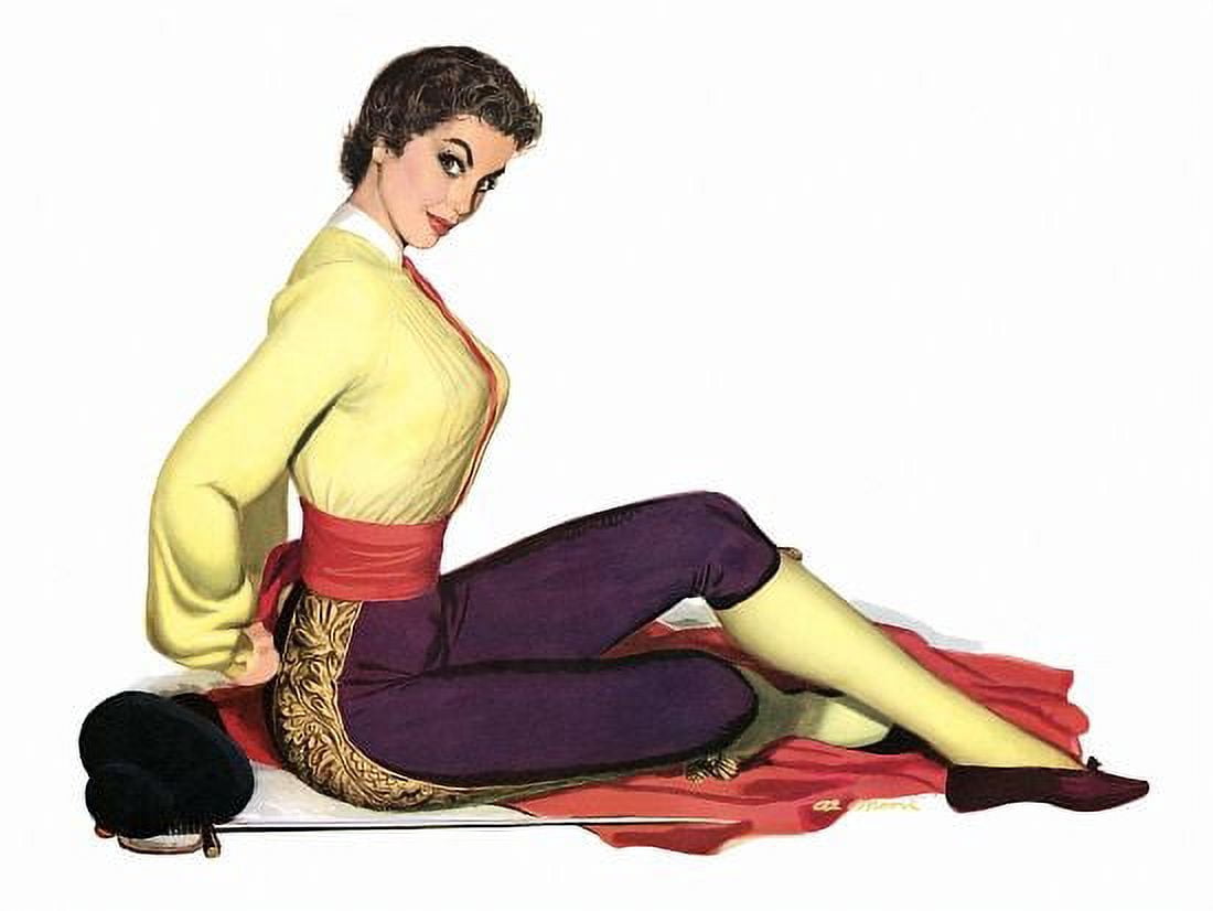 Pin Up Spanish Girl In Toreador Canvas Art - (18 x 24)