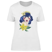 Pin Up Vintage Girl T-Shirt Women -Image by Shutterstock, Female Medium