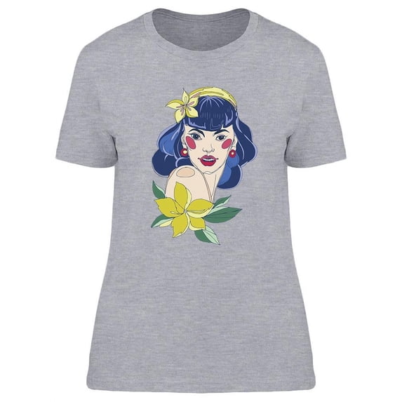 Pin Up Vintage Girl T-Shirt Women -Image by Shutterstock, Female XX-Large