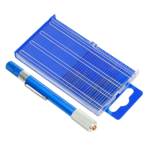 Pin Vise Hand Drill Set High Speed Steel Twist Drill Bits with Mini Pin Vise and Box Imperial Micro Drill Bit Set for Woodworking Drilling Home and Electronic Repairing