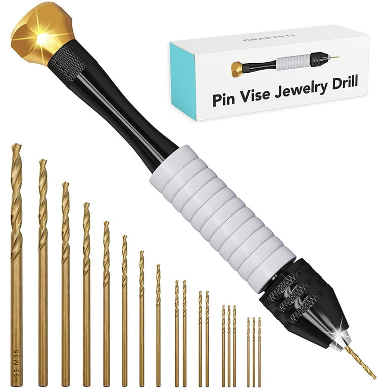 Pin Vise Hand Drill for Jewelry Making by Craft911 Manual 3.8 in Drill with Sharp Drill Bits Walmart