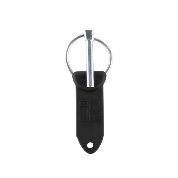Pin Wiz Trailer Hitch Pins and Clips, Heavy-Duty Trailer Hitch Clips, Hitch Pins, Linchpin, D Pin, Square Pin & Locking Pin with Rubber Grip, 1 1/4” Lynch Pin, 1/4” Diameter