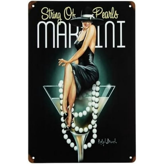 Pin-up Girl Metal Retro Vintage Tin Signs for Home Bar Kitchen Pub Wall Decor Signs 12 X 8