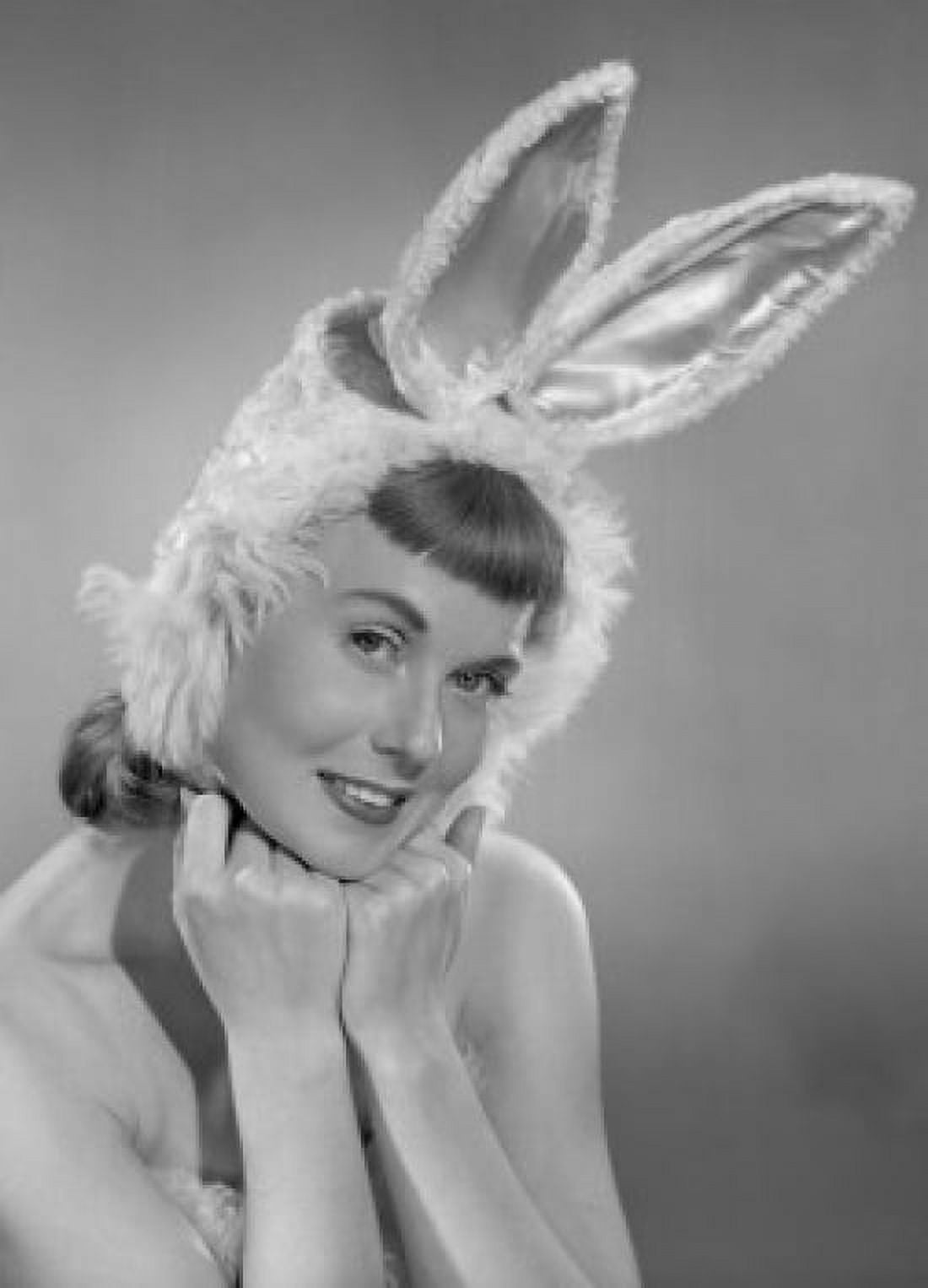 Pin-up girl wearing bunny costume Canvas Art - (18 x 24)