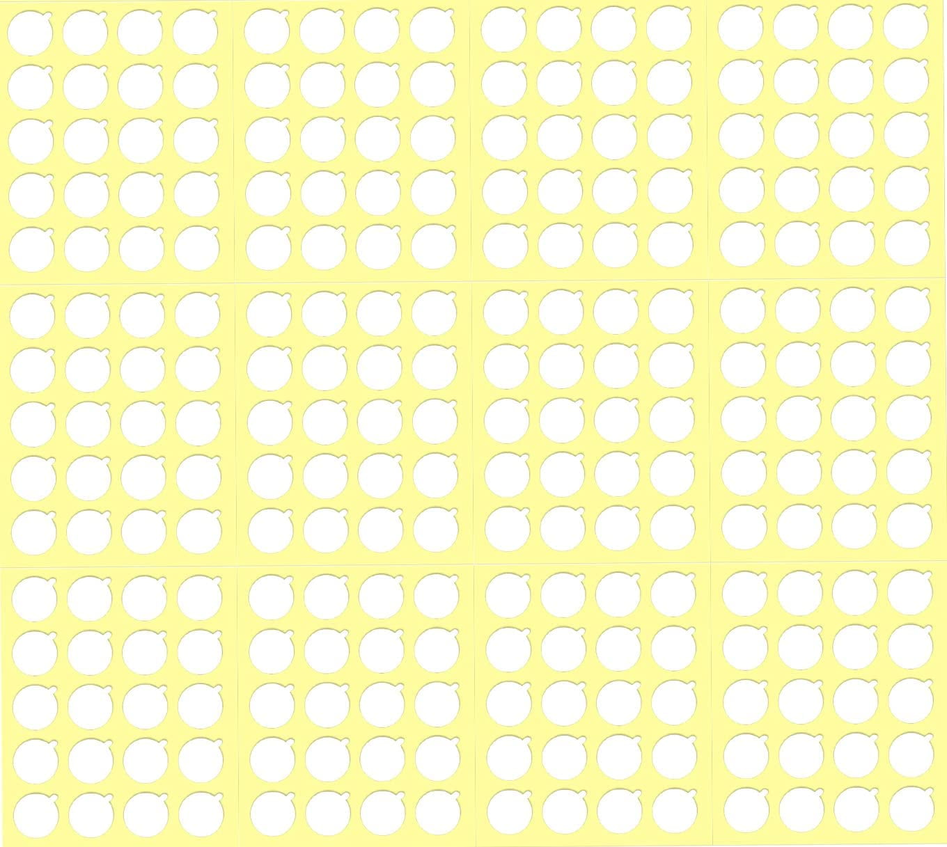 Oderol Lianxiao - 300pcs Candle Wick Stickers Heat Resistant Stickers Double Sided Stickers for Candle Making 15 Sheets (Color : Yellow 300pcs)
