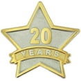 thumbnail image 1 of PinMart - 20 Year Service Award Star Enamel Pin - Employee Appreciation Pin, 1 of 6