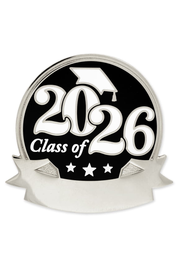 2026 Graduate Engravable Pin - Silver