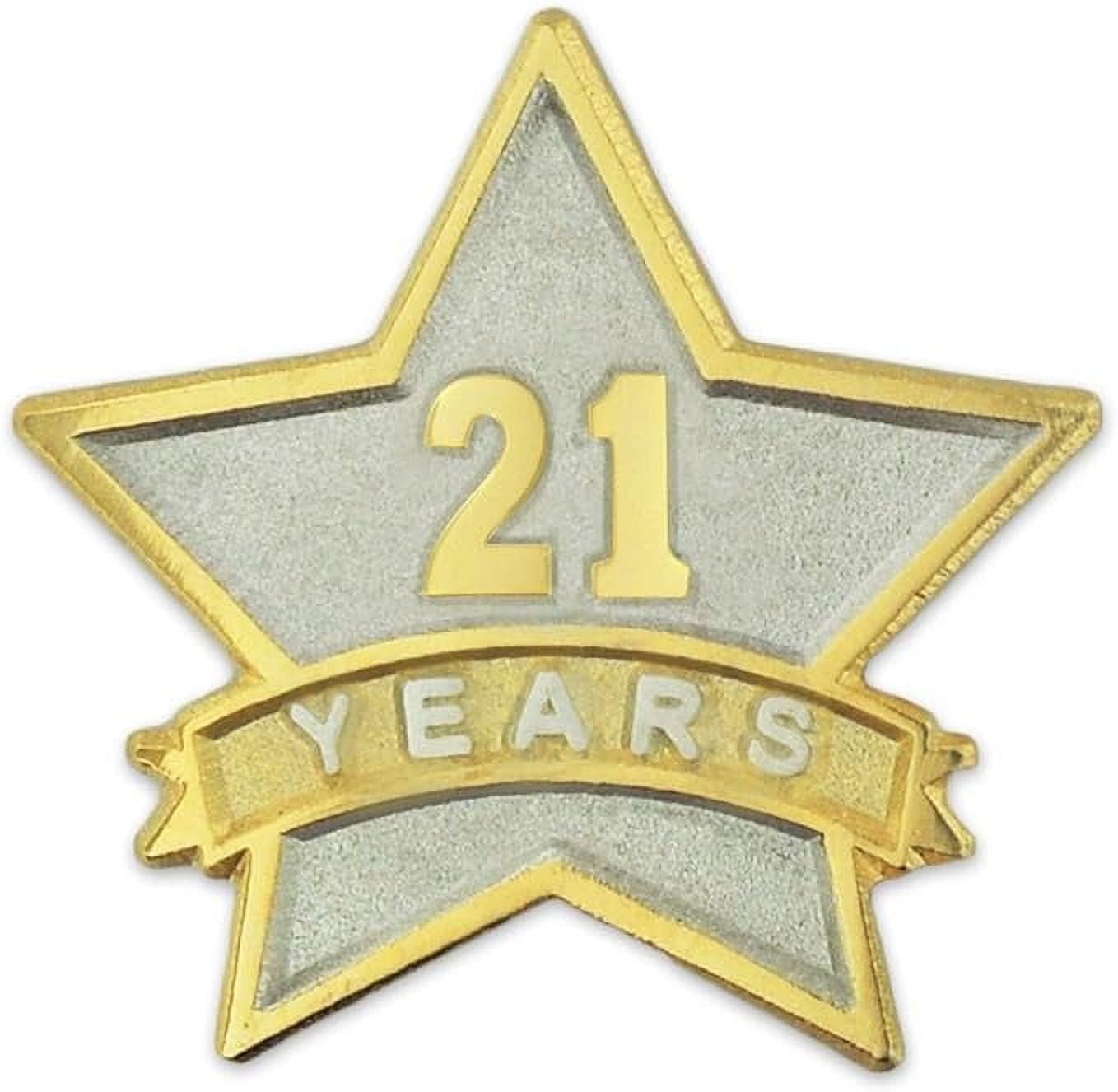 Crown Awards Shining Star Recognition Pins - 1 Inch Gold Star Lapel Pins With Rhinestone