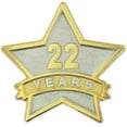 thumbnail image 1 of PinMart - 22 Year Service Award Star Enamel Pin - Employee Appreciation Pin, 1 of 6