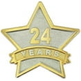 thumbnail image 1 of PinMart - 24 Year Service Award Star Enamel Pin - Employee Appreciation Pin, 1 of 6