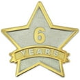 thumbnail image 1 of PinMart - 6 Year Service Award Star Enamel Pin - Employee Appreciation Pin, 1 of 6