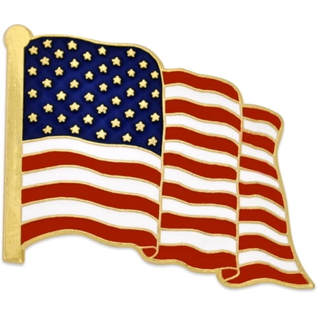 PinMart Adult MADE IN USA American Flag Button Pin