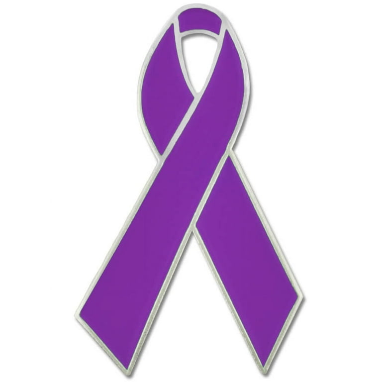 Lavender Ribbon Pin | Purple | Cancer Awareness Pins by PinMart