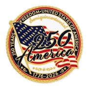 PinMart America 250 Years Lapel Pin   Patriotic USA 250th Anniversary Enamel Pin, 1776 2026 Commemorative Keepsake for Men and Women, American Freedom Celebration Collectible - 5 Pack