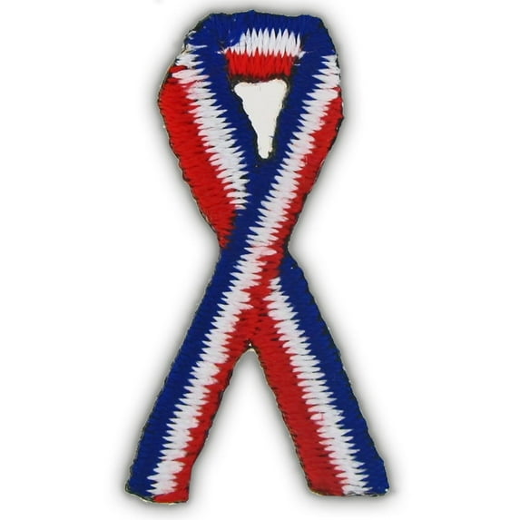 PinMart American Flag Ribbon Embroidered Applique Sticker