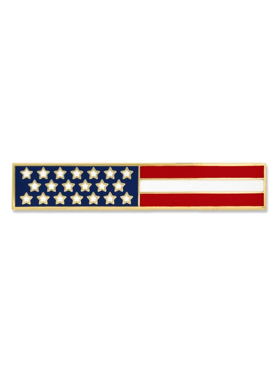 American Flag USA Citation Bar - Police Officer Firefighter and Military Pins - Patriotic Enamel Pins for Award Ceremonies, Commemorative Banquets, and Other Events