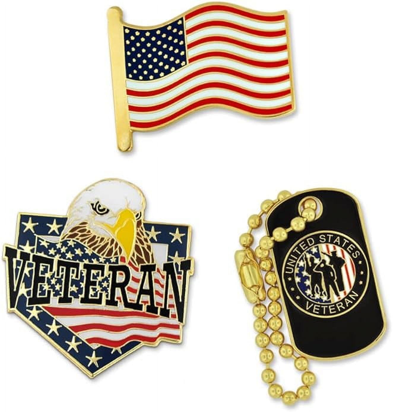 Pinmart American Veteran Lapel Pin Proud Patriotic Usa Flag Enamel Pin 