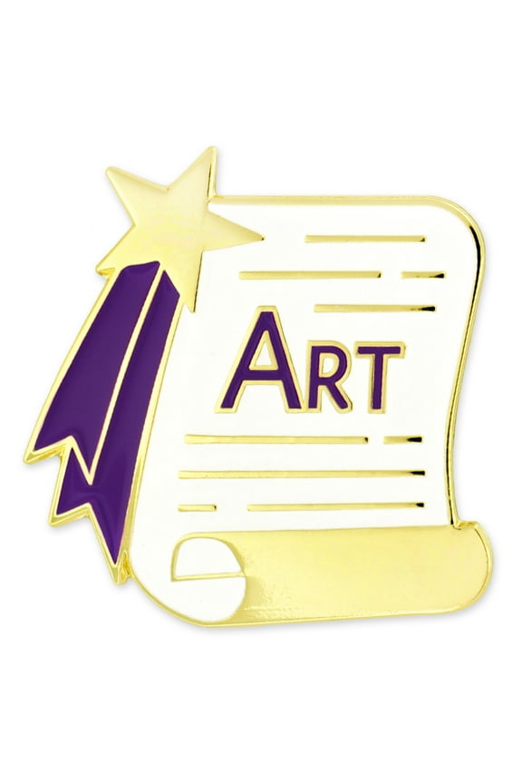 Art Scroll School Award Lapel Pin – Scholar Reward Pin – Student Achievement Pin for Scholastic Excellence – Education Study Performance Honor Pin for Pupils