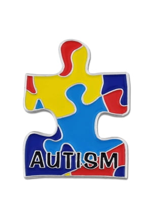 Autism Awareness Puzzle Piece Pin – Nickel Plated Enamel Lapel Pin - Inspiring Symbols of Autism Support - Secure Clutch Back for Hats, Scarves and Backpacks