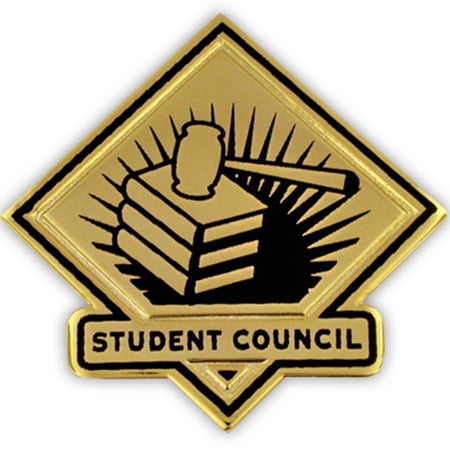 PinMart Black and Gold Student Council School Teacher Button Pins