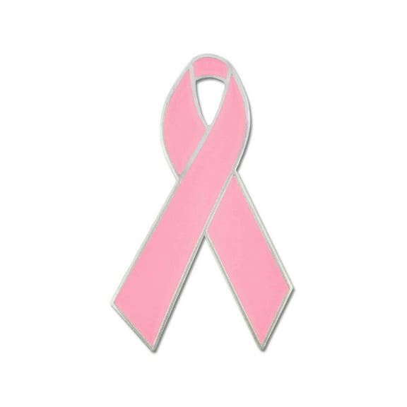 PinMart Breast Cancer Awareness Enamel Lapel Pin – Pink Ribbon prevention Pin