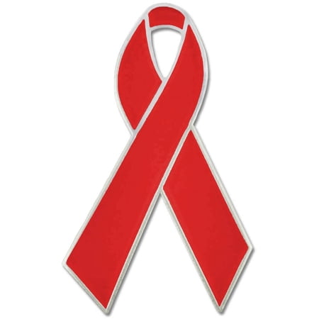 PinMart Breast Heart Disease Prevention and Awareness Ribbon Lapel Pin – Red Ribbon prevention Pin