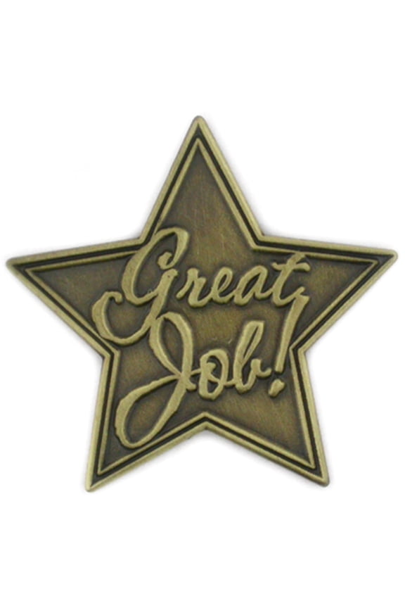 Bronze Great Job Corporate Service Button Pin