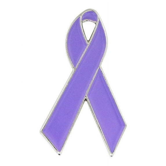 PinMart Purple Cancer Awareness Lavender 5-Piece Button Pins, Unisex Adult Metal