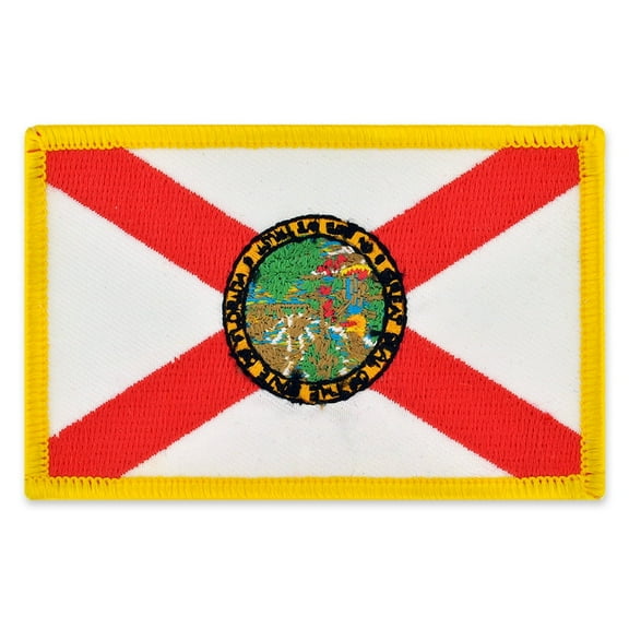 PinMart Embroidered US State Flag Patch - Florida Flag, 1 Count