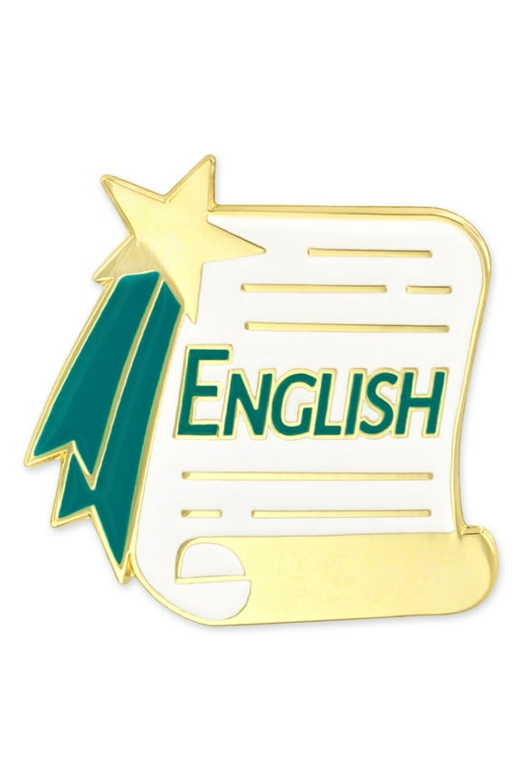 English Scroll School Award Lapel Pin – Scholar Reward Pin – Student Achievement Pin for Scholastic Excellence – Education Study Performance Honor Pin for Pupils