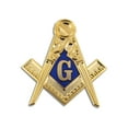 thumbnail image 1 of PinMart Gold Masonic Symbol Compass Enamel Lapel Pin - 10 Pack, 1 of 2