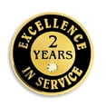 thumbnail image 1 of PinMart Gold Plated Excellence in Service Year Award Lapel Pin – Metal Enamel Workplace Reward Pin w/Rhinestone – 1-60 Years Pins for Long Standing Employees, 1 of 4