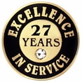thumbnail image 1 of PinMart Gold Plated Excellence in Service Year Employee Recognition Pins, 1 of 4