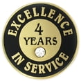 thumbnail image 1 of PinMart Gold Plated Excellence in Service Year Employee Recognition Pins, 1 of 4