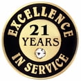 thumbnail image 1 of PinMart Gold Plated Excellence in Service Year Employee Recognition Pins, 1 of 4