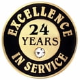 thumbnail image 1 of PinMart Gold Plated Excellence in Service Year Employee Recognition Pins, 1 of 4