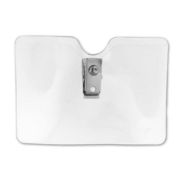 PinMart Horizontal Clear Badge Holder 10 Pack