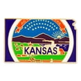 thumbnail image 1 of PinMart Kansas Shape Flag Enamel Pins – Gold Plated US State Lapel Pins - 50 Pack, 1 of 8