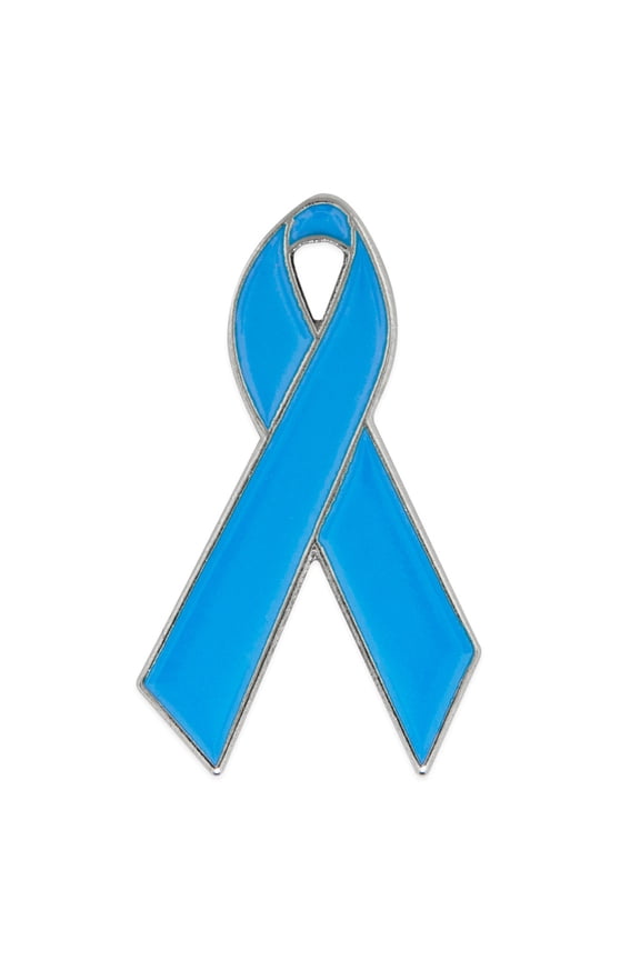 Men’s Health Ribbon or Prostate Cancer Prevention Awareness Lapel Pin – Light Blue Ribbon prevention Pin