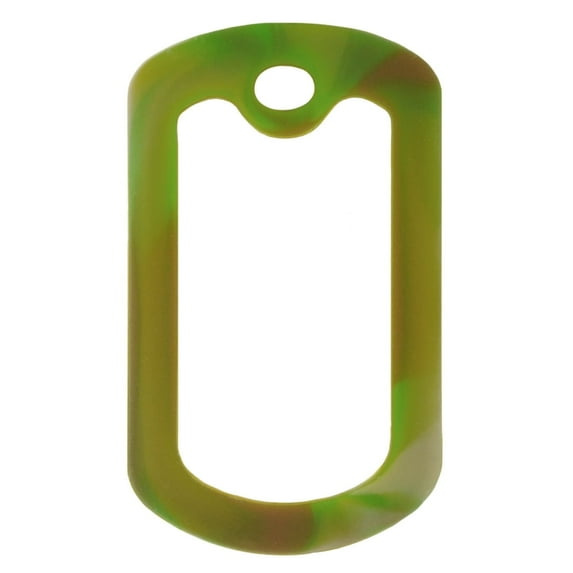 PinMart Military Dog Tag Silencer – Silicone Rubber ID Tag Protector – Tag Edge Bumper Prevents Noise & Scratching, Camo - 10 PACK