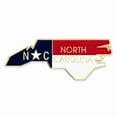 thumbnail image 1 of PinMart North Carolina Shape Flag Enamel Pins – Gold Plated US State Lapel Pins, 1 of 7