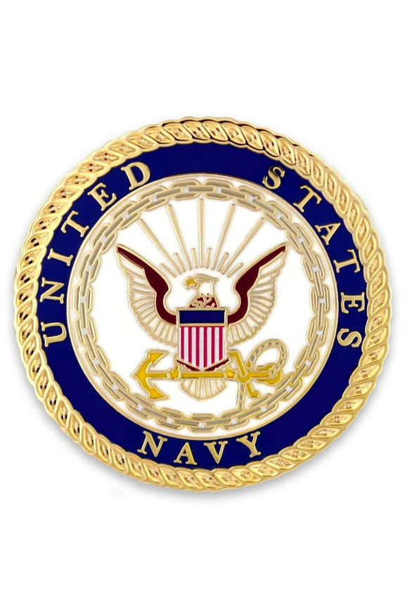 Officially Licensed U.S. Navy Premium Lapel Pin – United States Navy Military Insignia Emblem Pin – Gold Plated Enamel Brooch with Secure Clutch Back