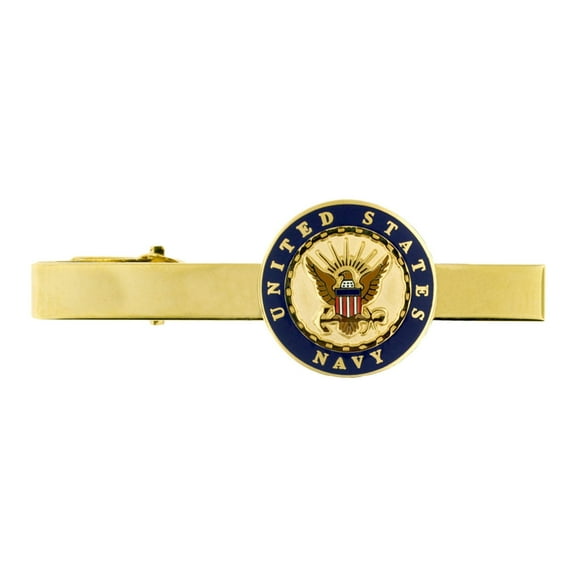 PinMart Officially Licensed  U.S. Navy Tie Clip - Gold