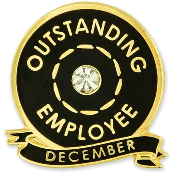 PinMart Outstanding Employee of The Month Lapel Pin - December