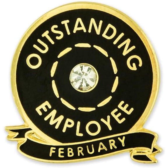 PinMart Outstanding Employee of The Month Lapel Pin - February