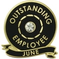 thumbnail image 1 of PinMart Outstanding Employee of The Month Lapel Pin - June, 1 of 6